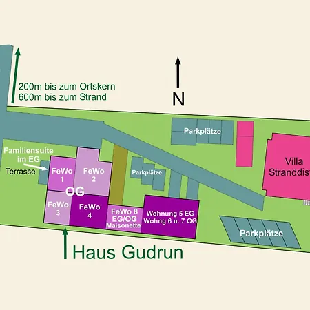Stranddistel, Haus Gudrun Whg 2 アパート *